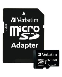 Verbatim 44085 128GB Premium microSDXC Card with Adapter